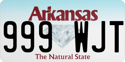 AR license plate 999WJT