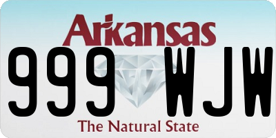 AR license plate 999WJW