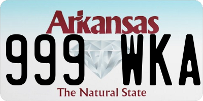 AR license plate 999WKA