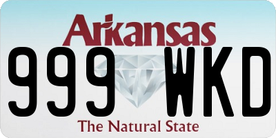 AR license plate 999WKD