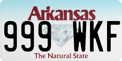 AR license plate 999WKF