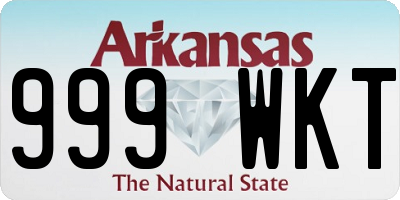 AR license plate 999WKT