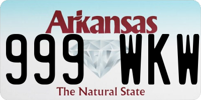AR license plate 999WKW