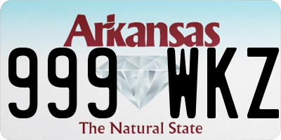 AR license plate 999WKZ