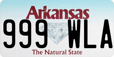 AR license plate 999WLA
