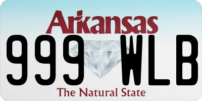 AR license plate 999WLB