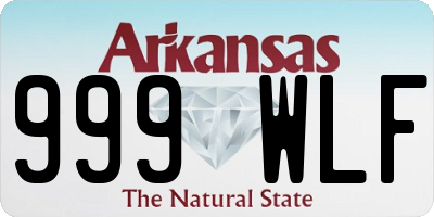 AR license plate 999WLF