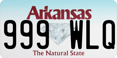AR license plate 999WLQ