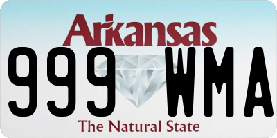 AR license plate 999WMA