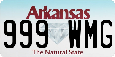 AR license plate 999WMG