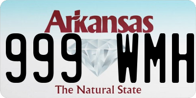 AR license plate 999WMH