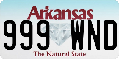 AR license plate 999WND