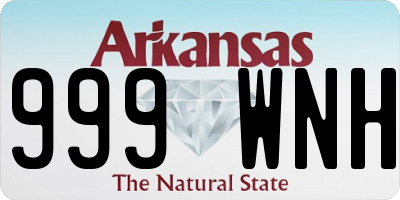 AR license plate 999WNH