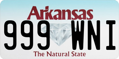 AR license plate 999WNI