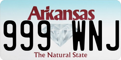 AR license plate 999WNJ