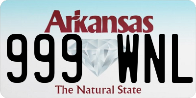 AR license plate 999WNL