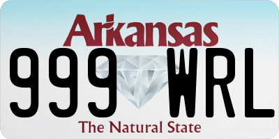 AR license plate 999WRL