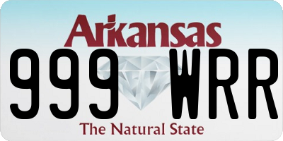 AR license plate 999WRR