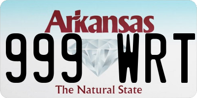 AR license plate 999WRT