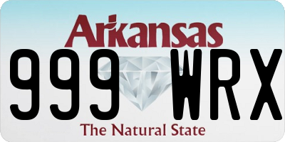 AR license plate 999WRX