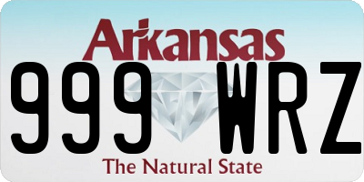 AR license plate 999WRZ