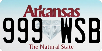 AR license plate 999WSB