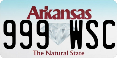 AR license plate 999WSC