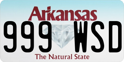 AR license plate 999WSD