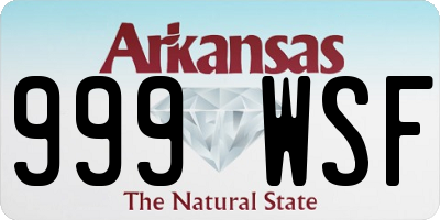 AR license plate 999WSF