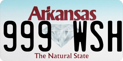 AR license plate 999WSH