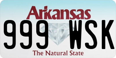 AR license plate 999WSK