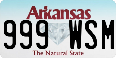 AR license plate 999WSM