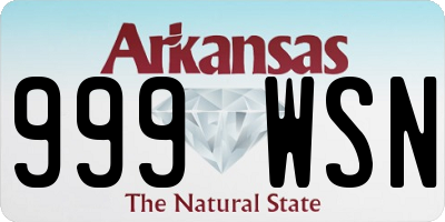 AR license plate 999WSN