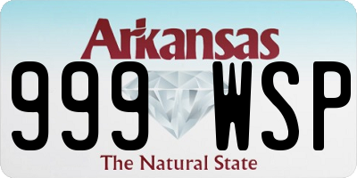 AR license plate 999WSP
