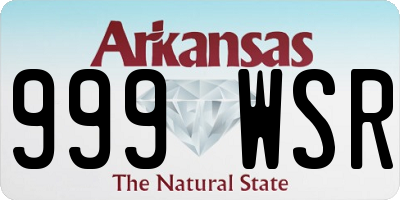 AR license plate 999WSR