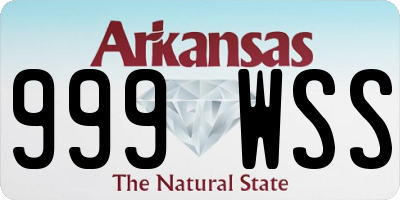 AR license plate 999WSS