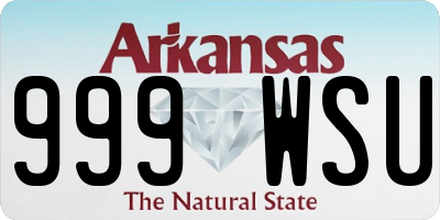 AR license plate 999WSU