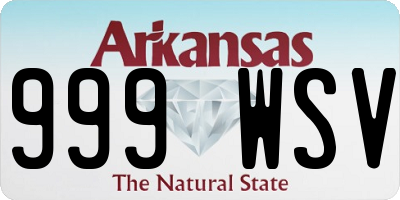 AR license plate 999WSV