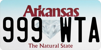 AR license plate 999WTA