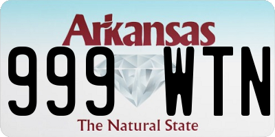 AR license plate 999WTN