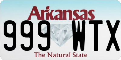 AR license plate 999WTX