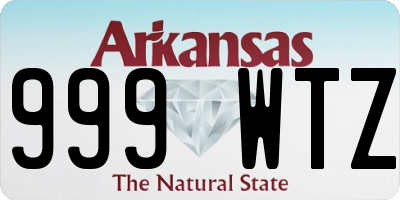 AR license plate 999WTZ