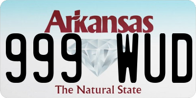 AR license plate 999WUD