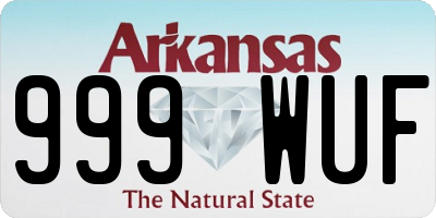 AR license plate 999WUF