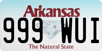 AR license plate 999WUI