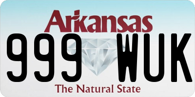 AR license plate 999WUK