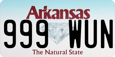 AR license plate 999WUN