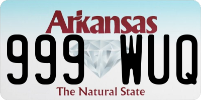 AR license plate 999WUQ