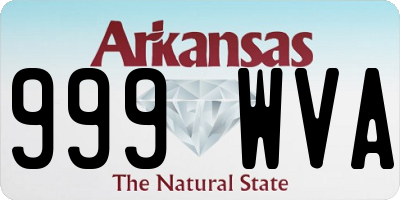 AR license plate 999WVA