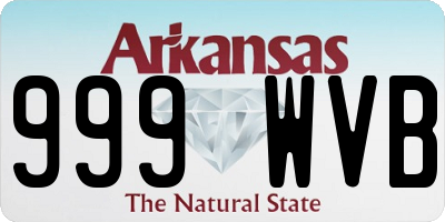 AR license plate 999WVB